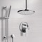 Chrome Shower Set With Rain Ceiling Shower Head and Hand Shower